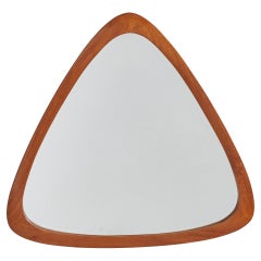 Swedish Designer, Wall Mirror, Teak, Sweden, 1950s