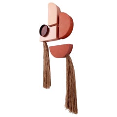 DOOQ! NEW! Mid-Century Modern ceramic Thabit Blush Wall Decor