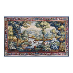Antique French Verdure Aubusson Tapestry 19th Century - Numbered 2180 - No. 1410
