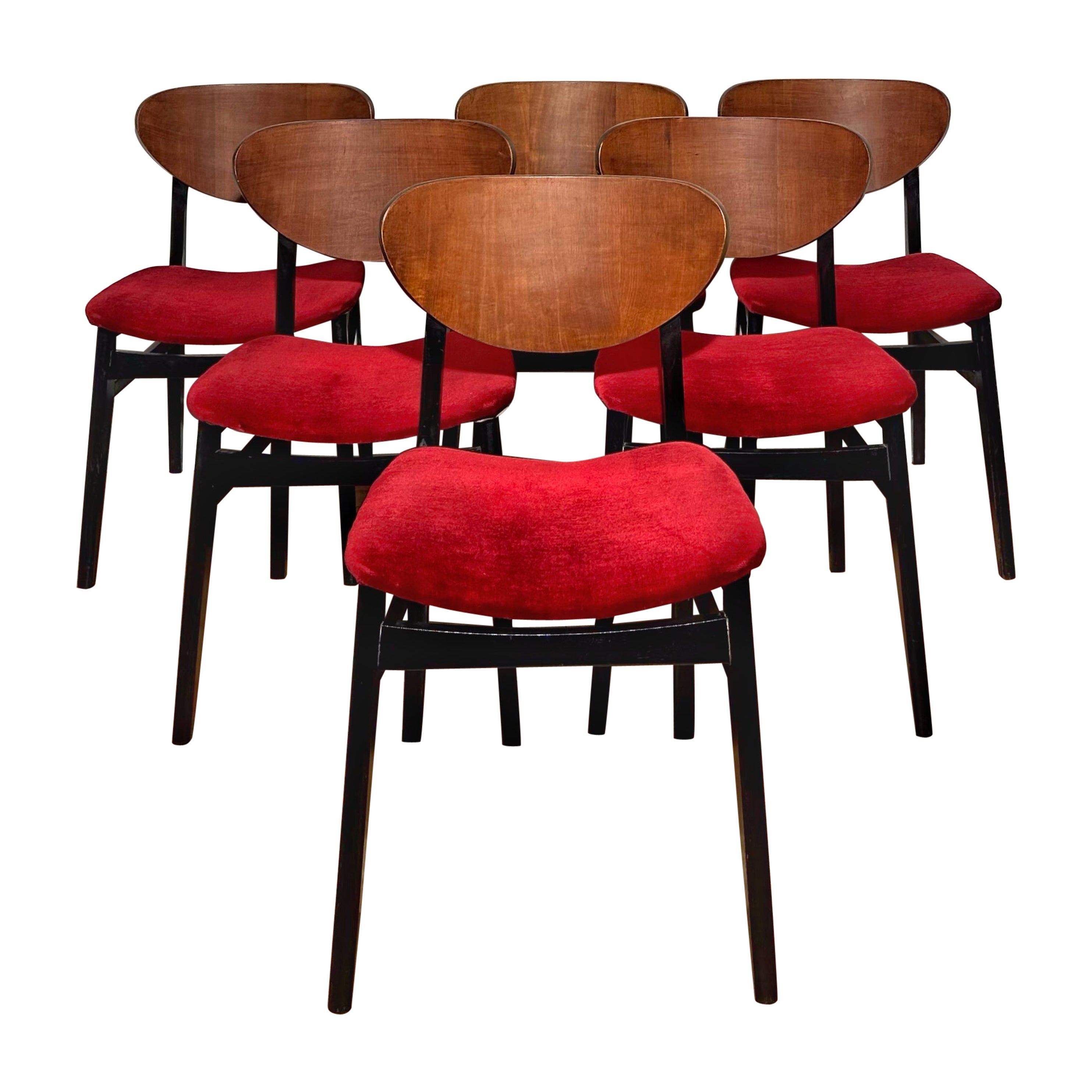 Mid Century Modern Retro Vintage Four Butterfly Dining Chairs - Set of ...