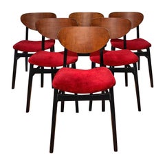 Mid Century Modern Retro Vintage Four Butterfly Dining Chairs - Set of Six