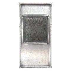 A Copper and Silver-Plated Mezuzah Case by Stanley Lechtzin, 1983. Judaica