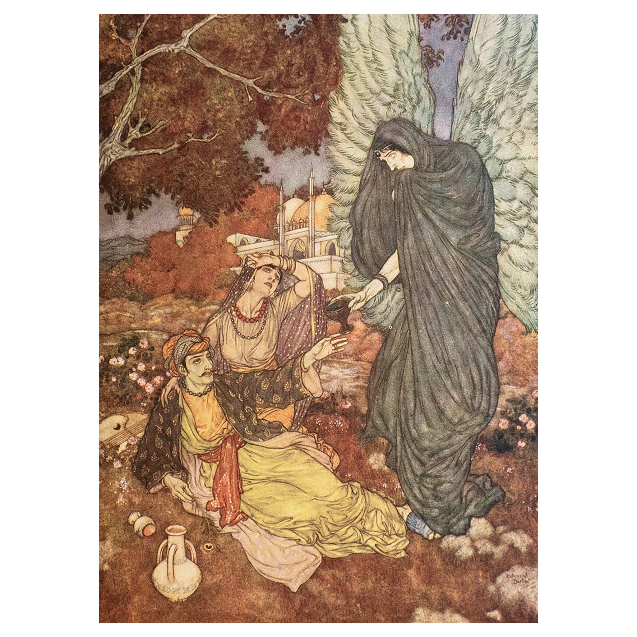 Stampa originale d'epoca di Edmund Dulac, 1920.