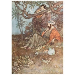 Original Antique Print by Edmund Dulac, 1920.