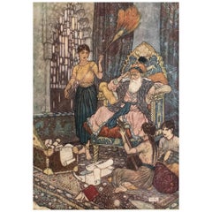 Original Antique Print by Edmund Dulac, 1920.