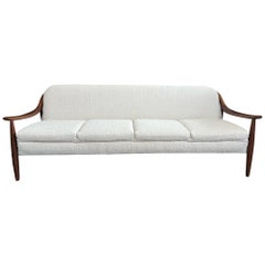 Used Mid Century Modern 1960’s Teak and Boucle Sofa Bed by Greaves & Thomas