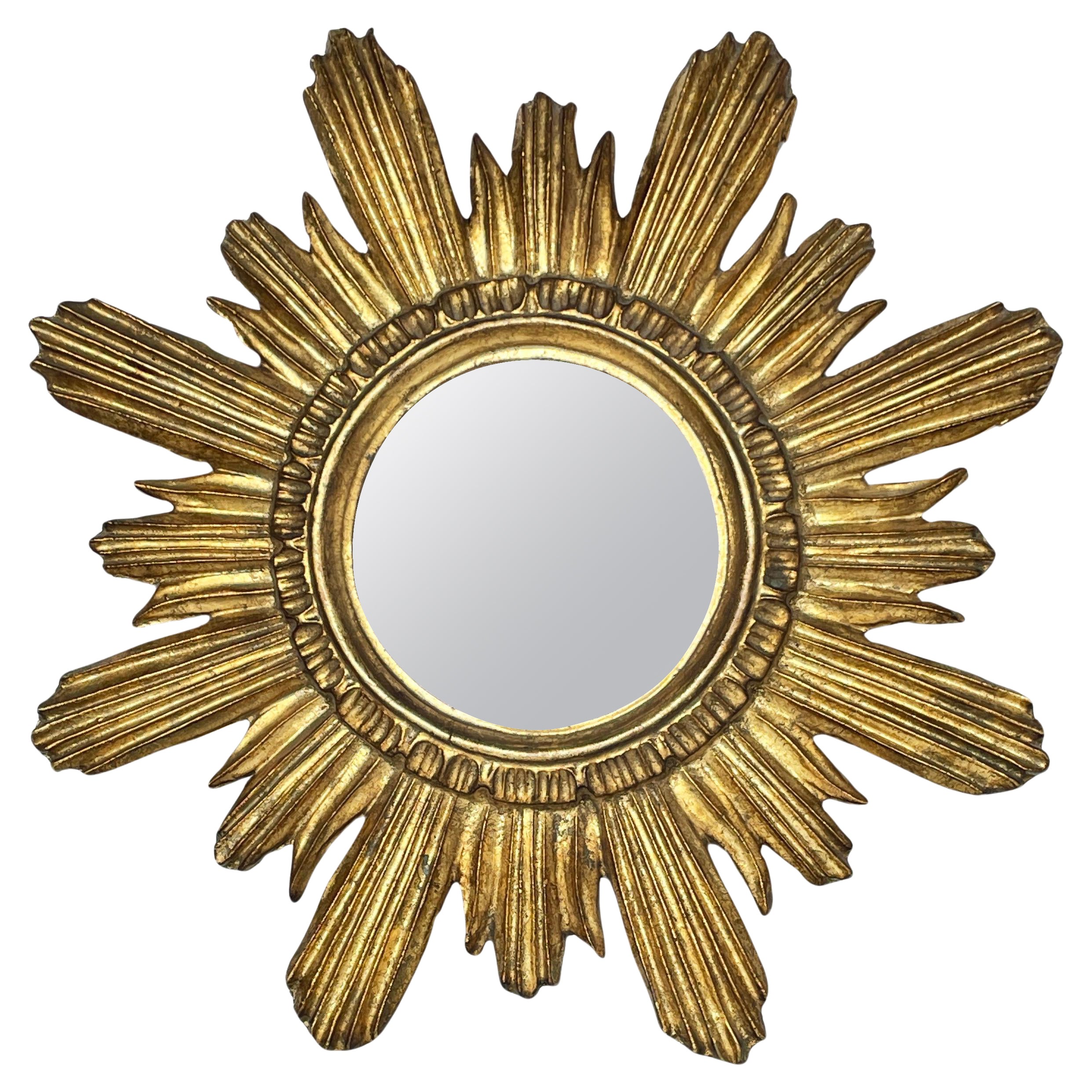 1960's Gilded Italian Sunburst Mirror
