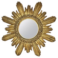 1960's Gilded Italian Sunburst Mirror