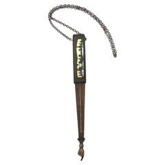 A Wood, Silver and Mother of Pearl Torah Pointer, New York 1990. Judaica