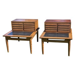 Mid Century Walnut End Tables by Merton Gershun for American of Martinsville