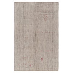 Rug & Kilim's Modern Kilim Striped Beige Gray and Green Transitional Flat-Weave