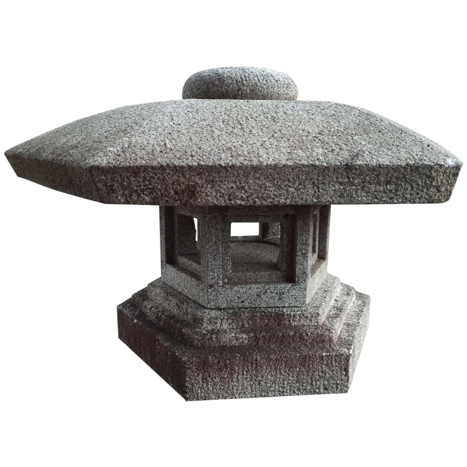 Japan Lantern, Carved Granite, Perfect  Indoor or Outdoor Free Shipping