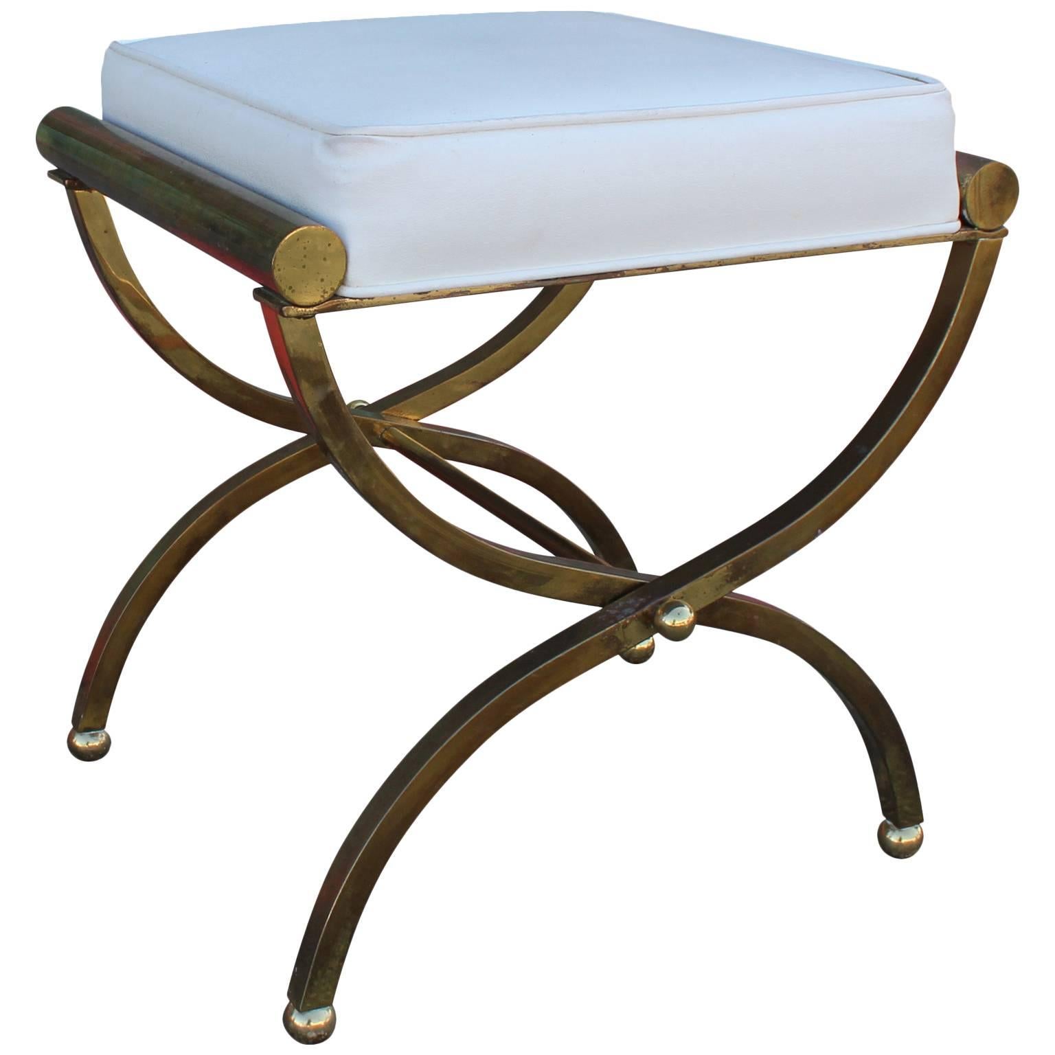 Fabulous Brass X-Base Stool