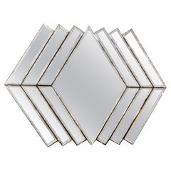 Antique Geometric Glass Mirror 