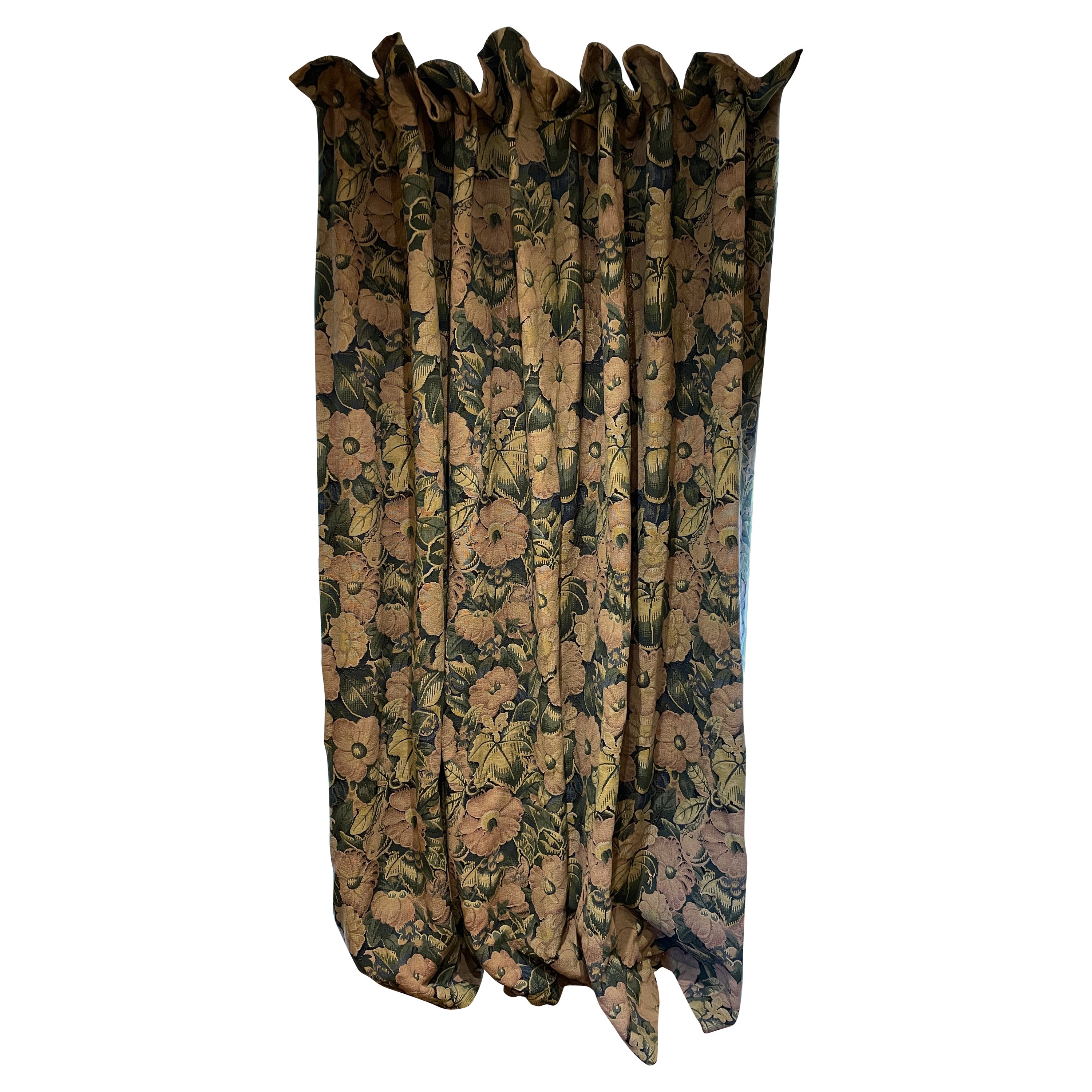Tapisserie florale Rideau Renaissance Suspension Oreiller 94 "Haut 93 "long en vente