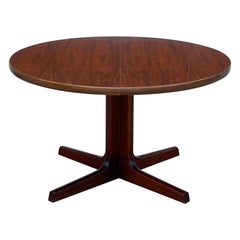 Mid-Century Round Danish Pedestal Dining Table 