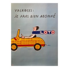 Original-Vintage-Poster, Loto, von Savignac