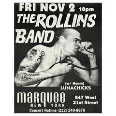 The Rollins Band NYC 1990 (Vintage Henry Rollins Band poster) 