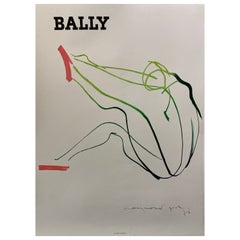Original Vintage French Fashion Poster, 'Bally Gid Femme' 1976 