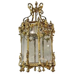 19th Century Gilt Bronze Louis XV Lantern