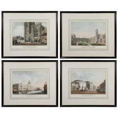 Five Framed Aquatints Depicting Views of Dublin, Ireland by J. Malton