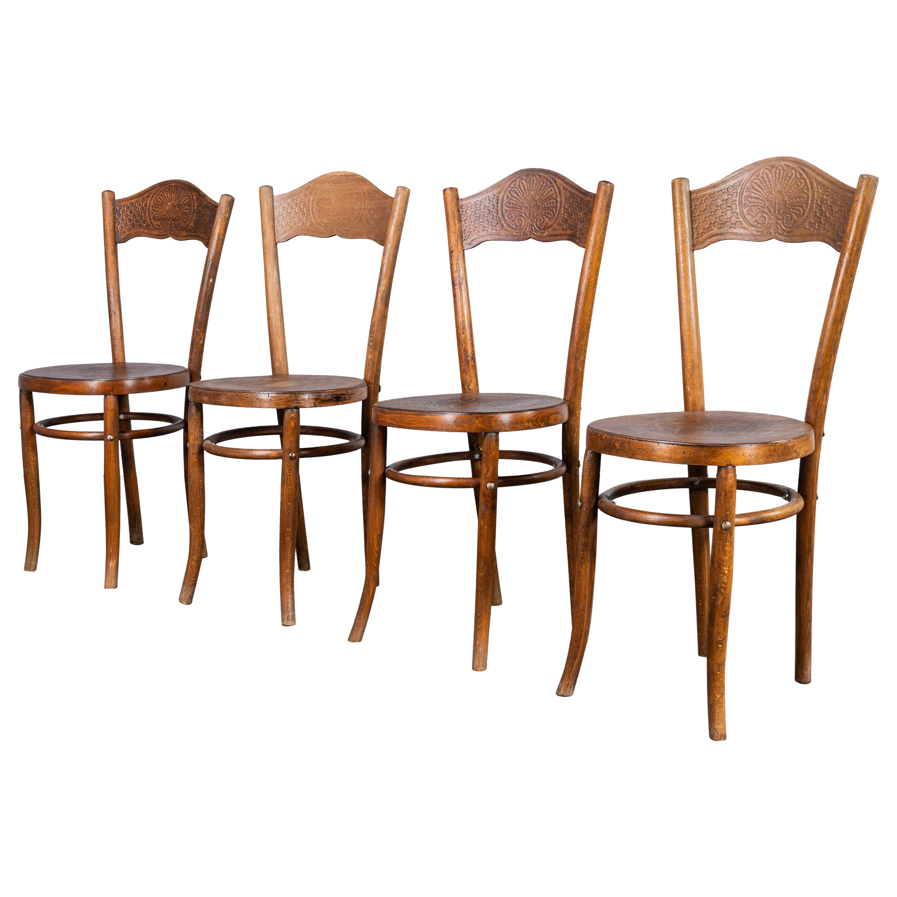 1890's Early Debrecen Bentwood Dining Chairs - Set Of Four
