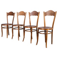 Antique 1890's Early Debrecen Bentwood Dining Chairs - Set Of Four
