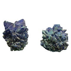 Pareja de grandes minerales de calcantita