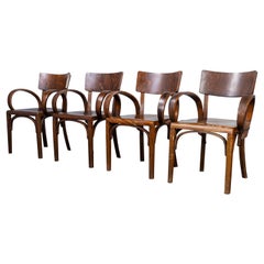 Vintage 1950's Bentwood Debrecen Dining Loop Arm Chairs - Set Of Four