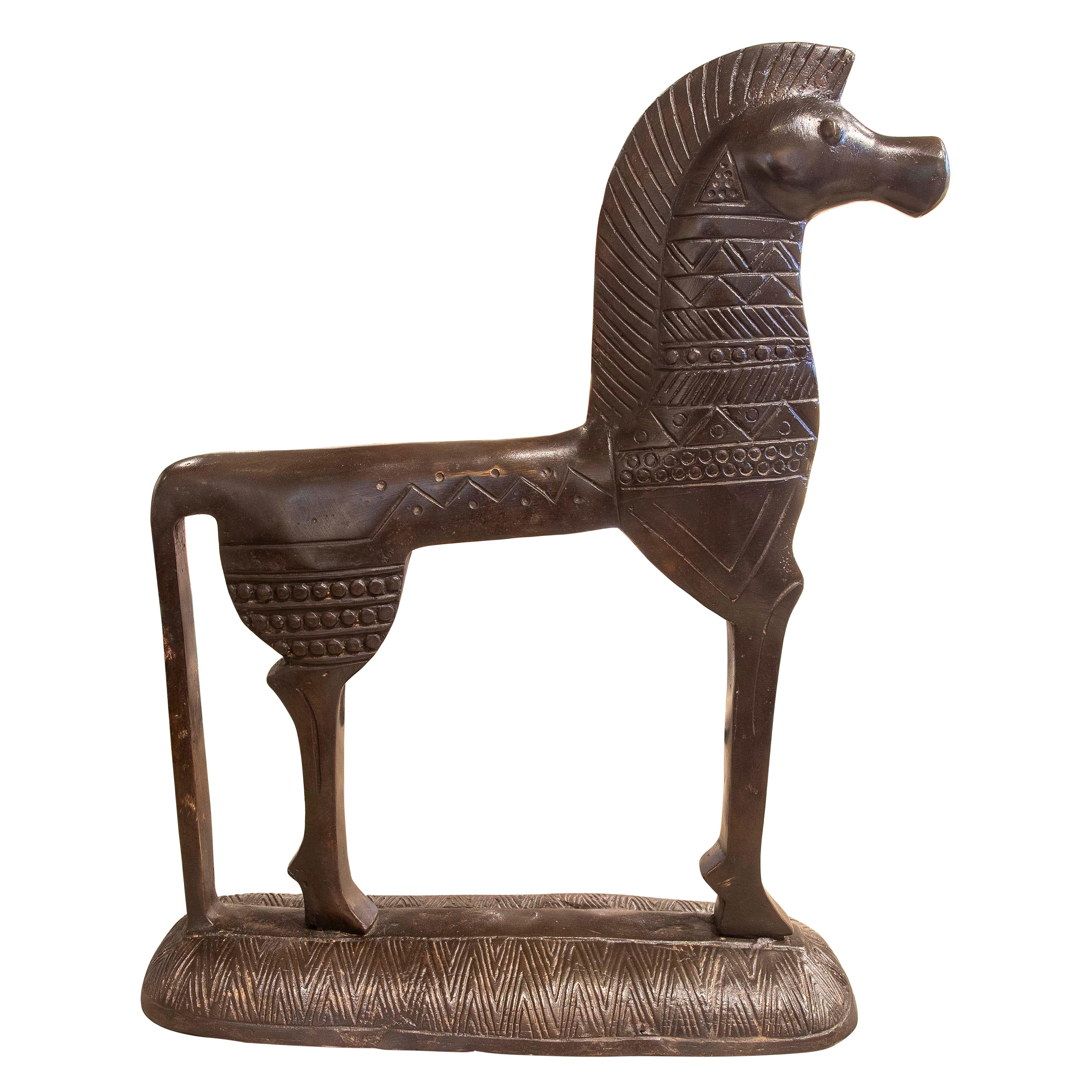 Bronze Horse Sculpture in the Style of the Trojan period