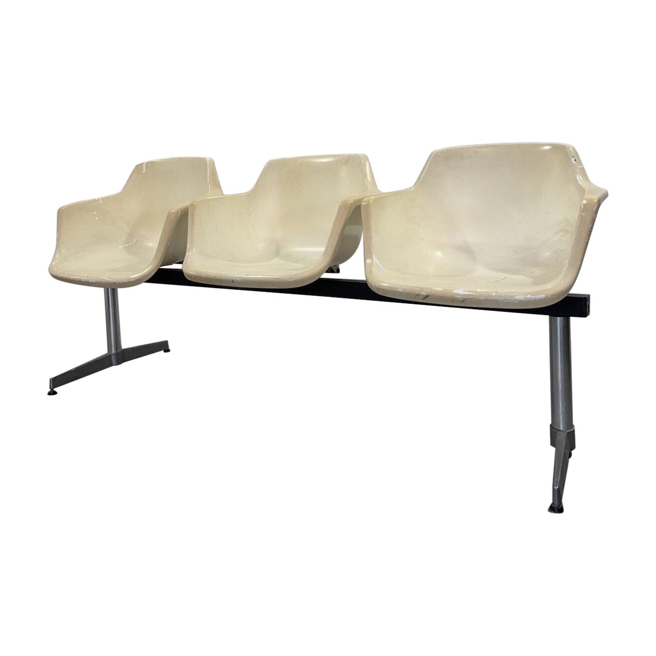 Airport Bench by Charles & Ray Eames Tandem Seating for Herman Miller