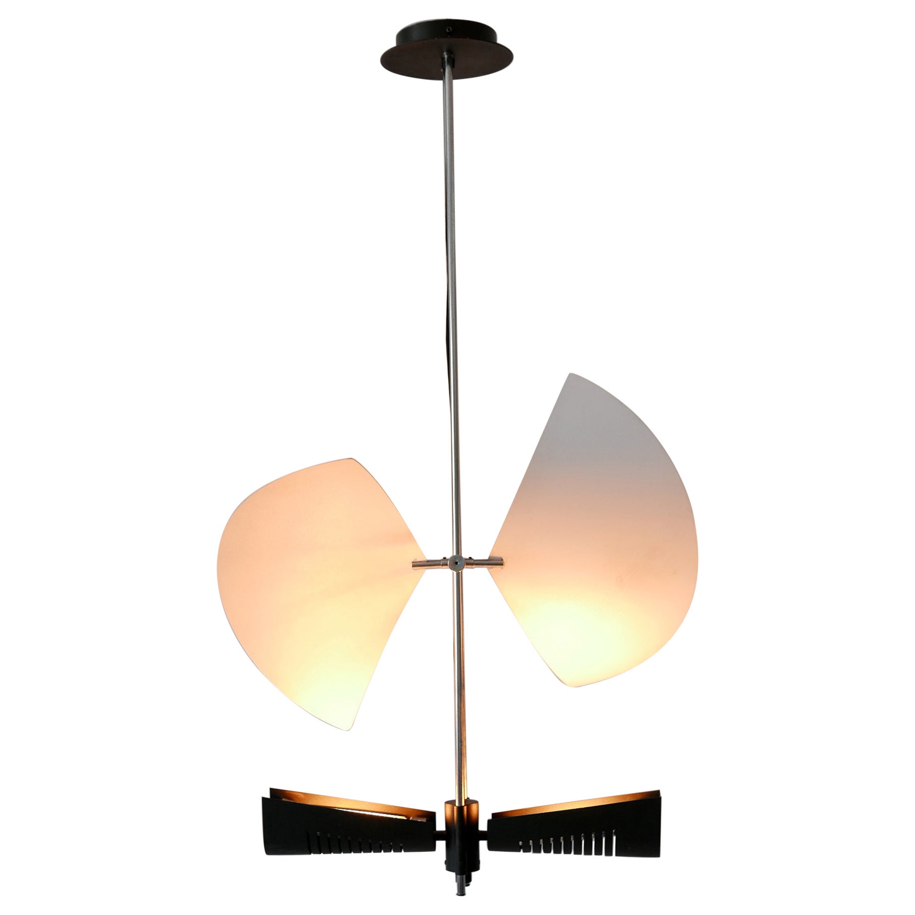 Amazing Garcia Garay 'Enterprise' Wing Chandelier or Ceiling Lamp Spain 1980s 