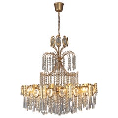 Designer vintage chandelier with cascading pendants