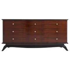 Art Deco Beech Wood Chest of Drawers