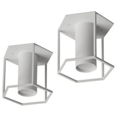 Set Of 2 Archi Hex White Ceiling Lamps by +kouple