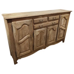 Used 1970s English Oak Sideboard with Doors, Drawers and Bronze Fittings 