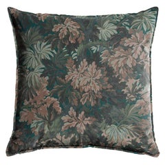 FORIS Large Piped Velvet Cushion - Cerulean