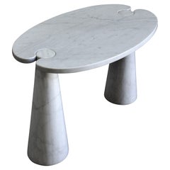 Mesa de escritorio o consola Mangiarotti Eros de mármol de Carrara para Skipper Años 70 Italia