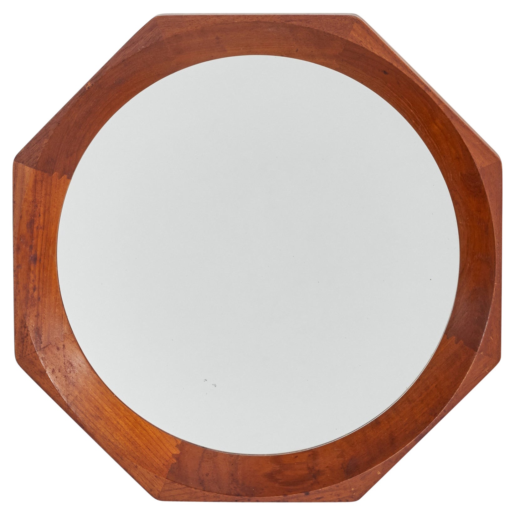 Danish Designer, Wall Mirror, Teak, Denmark, 1950s