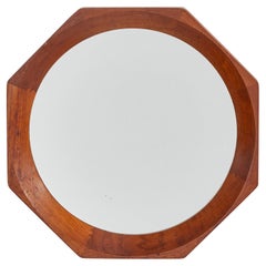 Danish Designer, Wall Mirror, Teak, Denmark, 1950s