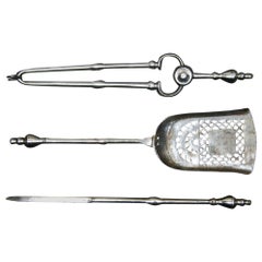 A Set of Small Polished Steel Fire Tools
