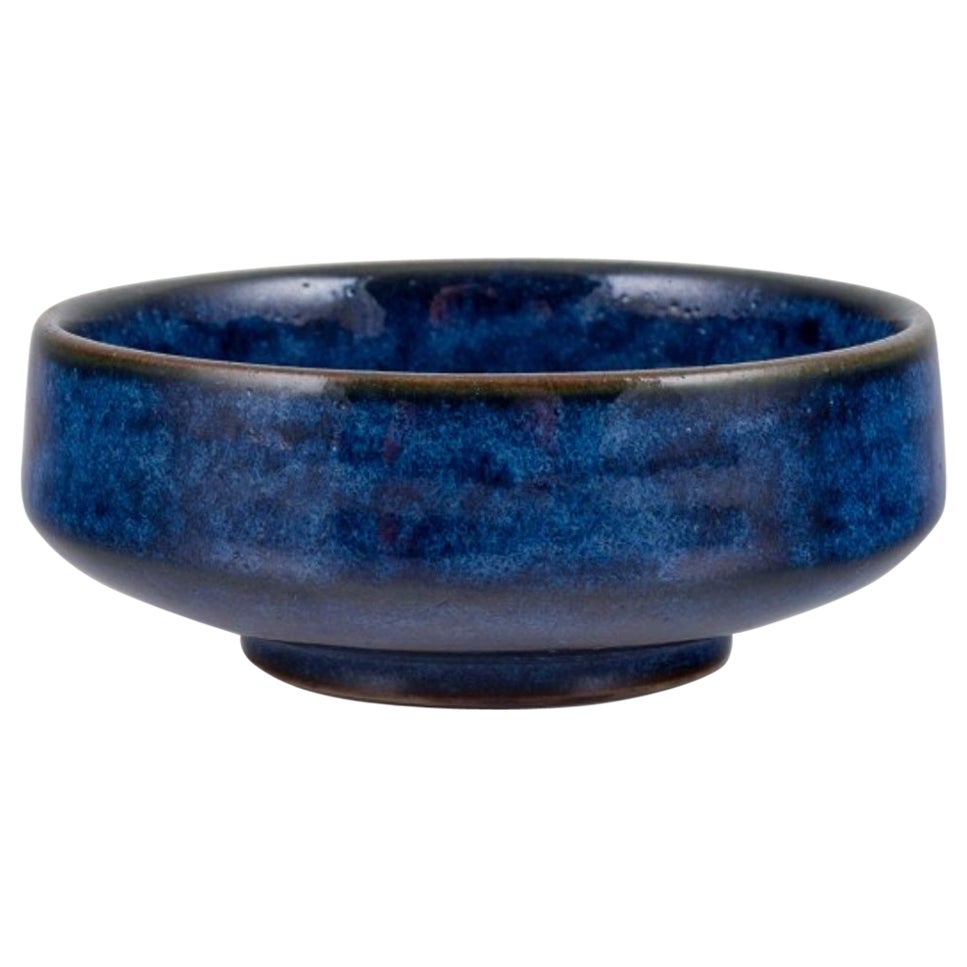 Lauritz Hjorth, Bornholm, Denmark. Small unique ceramic bowl. 