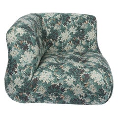 Fauteuil de château en jacquard argenté - Céruléen