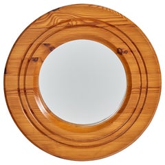 Swedish Designer, Mirror, Pine, Sweden, 1970s