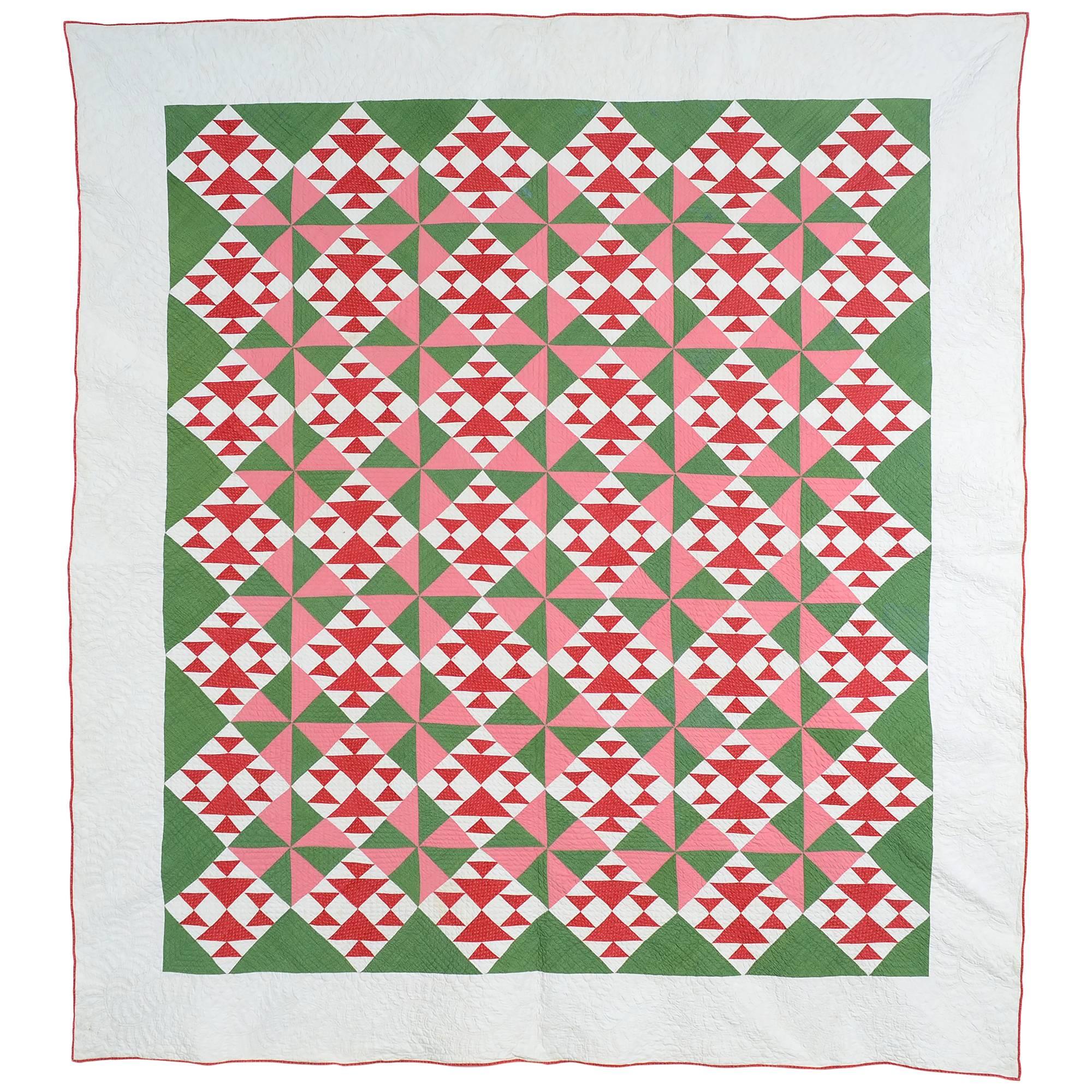 Fox and Geese Quilt with Pinwheels