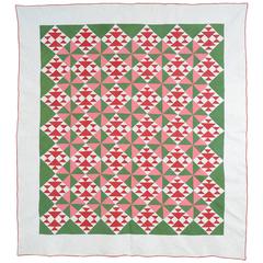 Fox and Geese Quilt with Pinwheels 11