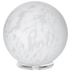 Mottled Murano Glass Sphere Lucite Table Lamp
