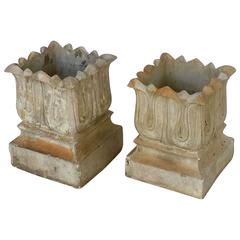 English Terra Cotta Garden Pots by John Marriott Blashfield