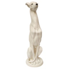 Ceramic White Whippet
