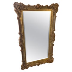 Retro Faux Gilt Plastic Framed Mirror 